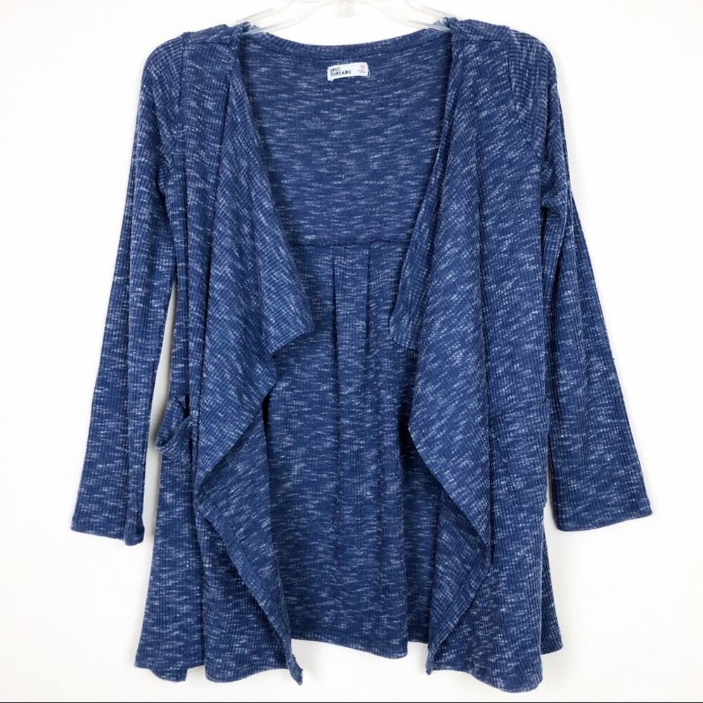 Epic Threads 3/4 Sleeve Open Front Marled Cardigan Size M